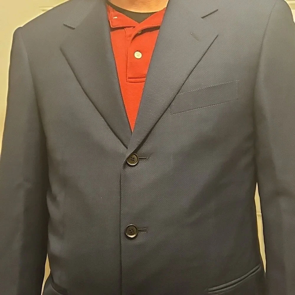 Pal Zileri Blazer Blue Wool Jacket 52EU (42US) Italy‎ EUC Drop 8